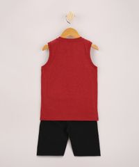 Conjunto-Infantil-Harry-Potter-de-Regata-Grifinoria-Vermelha---Bermuda-de-Moletom-Preta-9968193-Preto_3