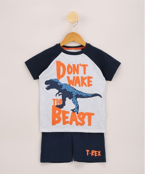 Pijama-Infantil-Raglan-Dinossauro-Manga-Curta-Cinza-Mescla-9955508-Cinza_Mescla_1