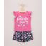 Conjunto-Infantil-de-Blusa--Cultivate-Love--com-Glitter-Manga-Curta-Pink---Short-Estampado-Floral-Azul-Marinho-9969017-Azul_Marinho_1