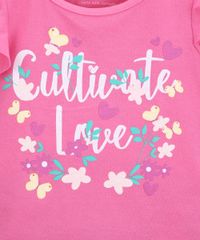 Conjunto-Infantil-de-Blusa--Cultivate-Love--com-Glitter-Manga-Curta-Pink---Short-Estampado-Floral-Azul-Marinho-9969017-Azul_Marinho_2