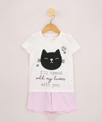 Pijama-Infantil-Gatinho-Manga-Curta-Off-White-9971894-Off_White_1