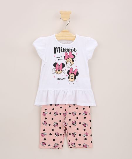 Conjunto-Infantil-Minnie-de-Blusa-com-Glitter-e-Babado-Manga-Curta-Off-White---Bermuda-Estampada-de-Poa-Rose-9963647-Rose_1