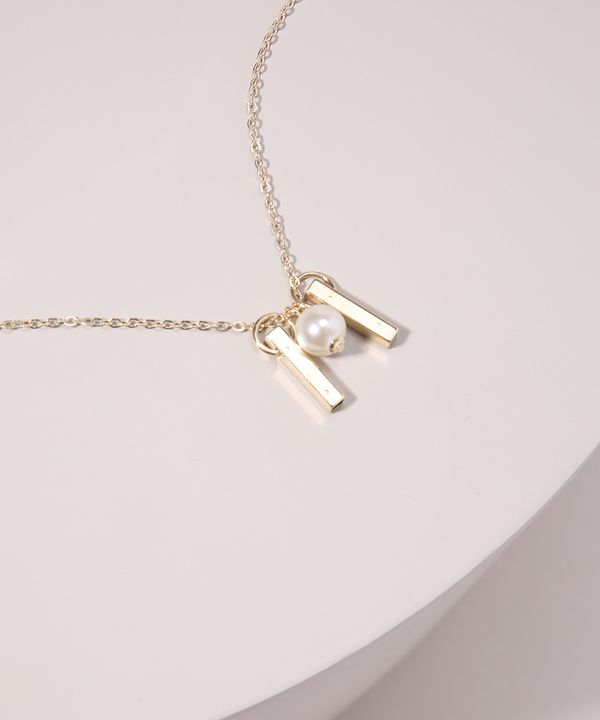 Colar Feminino com 3 Pingentes Dourado Único