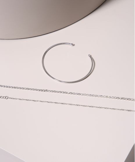 Kit-de-3-Pulseiras-Femininas-com-Strass-Prateado-9972317-Prateado_1
