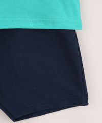 Conjunto-Infantil-de-Camiseta-Monstros-S-A-Manga-Curta-Verde---Bermuda-de-Moletom-Azul-Marinho-9963483-Azul_Marinho_4