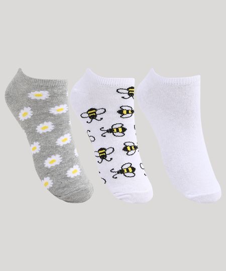 Kit-de-3-Meias-Femininas-Cano-Baixo-Margaridas-e-Abelhas-Multicor-9964965-Multicor_1 Kit-de-3-Meias-Femininas-Cano-Baixo-Margaridas-e-Abelhas-Multicor-9964965-Multicor_1