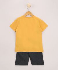 Conjunto-Infantil-Bart-Simpson-de-Camiseta-Manga-Curta-Amarela---Bermuda-de-Moletom-Cinza-Mescla-9968189-Cinza_Mescla_3
