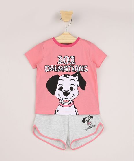 Pijama-Infantil-101-Dalmatas-Manga-Curta-Rosa-9969732-Rosa_1