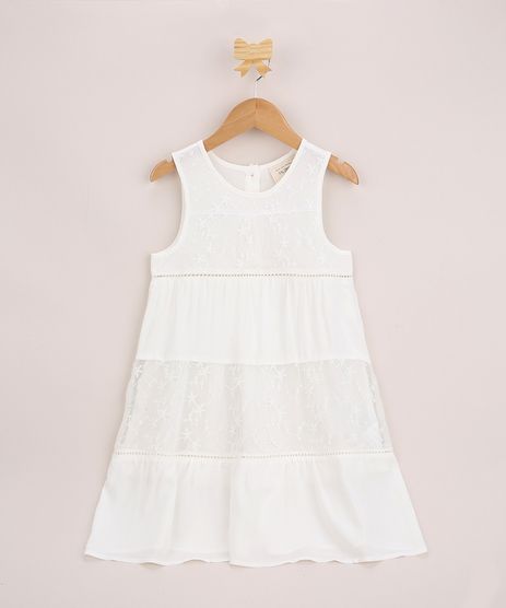 vestido branco para criança de 6 anos