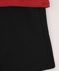 Conjunto-Infantil-de-Camiseta-Liga-da-Justica-Manga-Curta-Vermelha---Bermuda-de-Moletom-Preta-9968188-Preto_4
