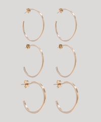 Kit-de-3-Brincos-Femininos-de-Argola-Folheados-Dourado-8970776-Dourado_2