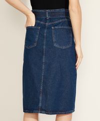 Saia-Jeans-Feminina-Midi-com-Fenda-e-Cinto-Azul-Escuro-9964753-Azul_Escuro_2