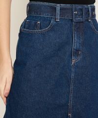 Saia-Jeans-Feminina-Midi-com-Fenda-e-Cinto-Azul-Escuro-9964753-Azul_Escuro_6