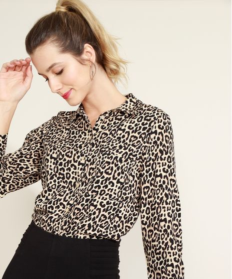 Camisa-Feminina-Estampada-Animal-Print-Onca-Manga-Longa-Bege-9927563-Bege_1
