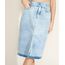 Saia-Jeans-Feminina-Midi-com-Fenda-e-Cinto-Azul-Claro-9964761-Azul_Claro_1
