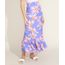 Saia-Feminina-Longa-Estampada-de-Margaridas-com-Babados-Azul-Claro-9960807-Azul_Claro_1