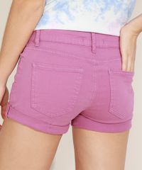 Short-de-Sarja-Feminino-Reto-Cintura-Media-com-Barra-Dobrada-Roxo-9967676-Roxo_2