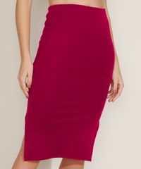 Saia-Feminina-Midi-Canelada-com-Fendas-Rosa-Escuro-9967347-Rosa_Escuro_1