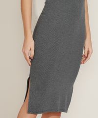 Saia-Feminina-Midi-Canelada-com-Fendas-Cinza-Mescla-9967363-Cinza_Mescla_4