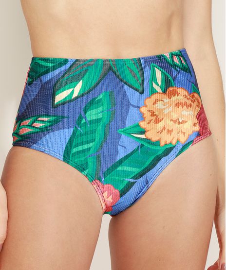 Biquini-Calcinha-Hot-Pant-Canelado-Estampado-Floral-com-Protecao-UV50--Azul-9959255-Azul_1