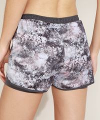 Short-Feminino-Esportivo-Ace-Running-Cintura-Media-Estampado-Marmorizado-com-Sobreposicao-Chumbo-9972666-Chumbo_2