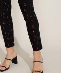 Calca-Feminina-Skinny-Cintura-Alta-Estampada-Floral-com-Cinto-Preta-9948763-Preto_5