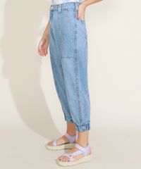 Calca-Jeans-Feminina-Baggy-Jogger-Cintura-Super-Alta-com-Recorte-Azul-Claro-9964983-Azul_Claro_4