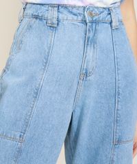 Calca-Jeans-Feminina-Baggy-Jogger-Cintura-Super-Alta-com-Recorte-Azul-Claro-9964983-Azul_Claro_5