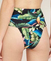 Biquini-Calcinha-Hot-Pant-Estampado-Tucano-e-Folhagem-com-Protecao-UV50--Preto-9959375-Preto_2