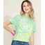 Blusa-Feminina-Signo-Aquario-Estampada-Tie-Dye-Manga-Curta-Decote-Redondo-Verde-9964702-Verde_1