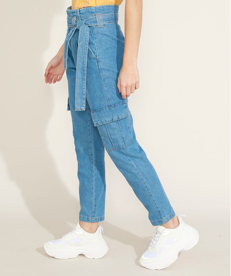 calça jeans feminina de amarrar