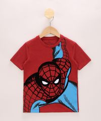 Camiseta-Infantil-Homem-Aranha-Flocado-Manga-Curta-Vermelha-9969351-Vermelho_1