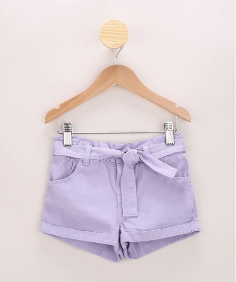 Short-de-Sarja-Infantil-Clochard-com-Faixa-para-Amarrar-Lilas-9970591-Lilas_1