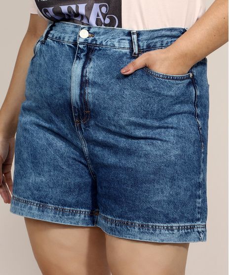 Bermuda-Jeans-Feminina-Plus-Size-Mindset-Cintura-Super-Alta-Marmorizada-Azul-Medio-9974920-Azul_Medio_1
