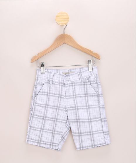 Bermuda-Infantil-Estampada-Xadrez-Off-White-9967453-Off_White_1