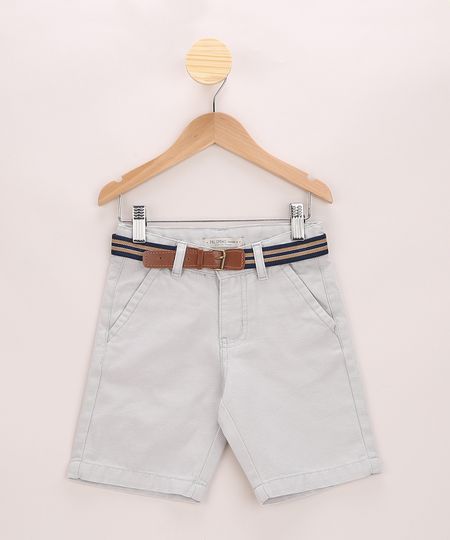 Bermuda-Infantil-com-Cinto-Cinza-9965226-Cinza_1