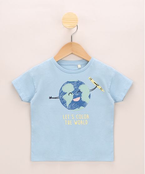 Blusa-Infantil-Ampla--Let-s-Color-The-World--Manga-Curta-Azul-Claro-9967059-Azul_Claro_1