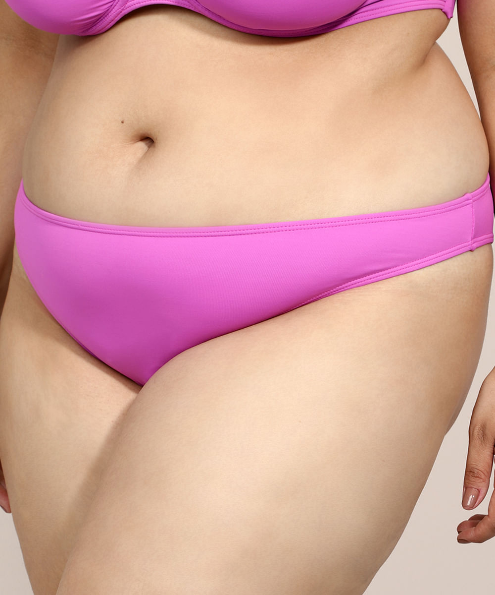 Biquíni Calcinha Plus Size Mindset com Proteção UV50+ Pink