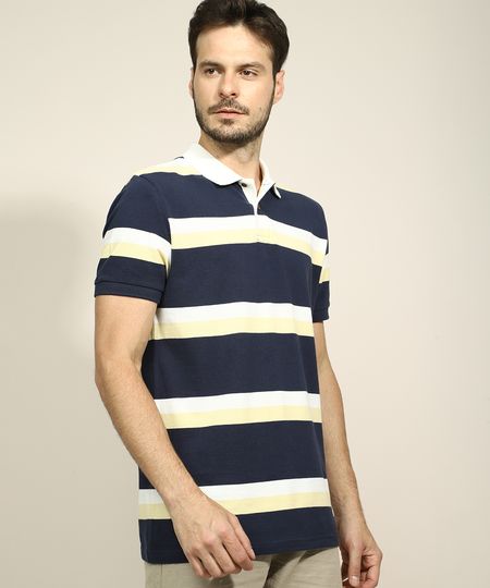 Polo-de-Piquet-Masculina-Tradicional-Listrado-Manga-Curta-Amarela-9965749-Amarelo_1
