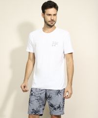 Bermuda-de-Sarja-Masculina-Reta-Estampada-de-Folhagens-com-Bolsos-Azul-Marinho-9969455-Azul_Marinho_3