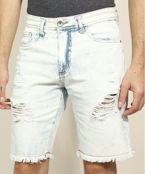 Bermuda-Jeans-Masculina-Slim-Destroyed-Branca-9962616-Branco_1