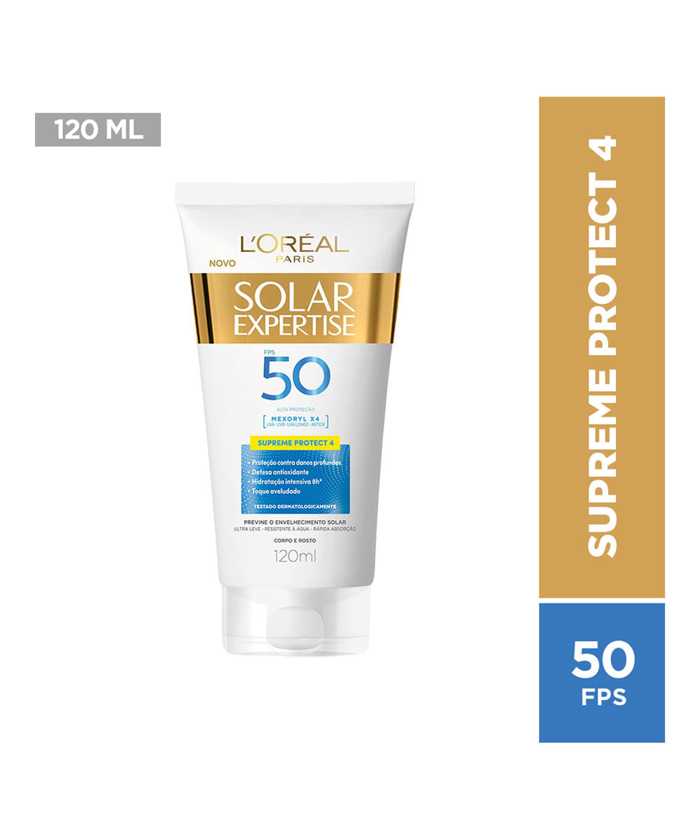 Protetor Solar Facial L'Oréal Expertise Supreme Protect FPS50 - 120ml Único