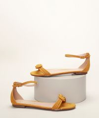 Rasteirinha-Feminina-Via-Uno-em-Suede-com-Tira-e-No-Mostarda-9793863-Mostarda_1