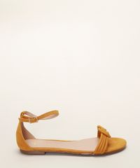 Rasteirinha-Feminina-Via-Uno-em-Suede-com-Tira-e-No-Mostarda-9793863-Mostarda_2