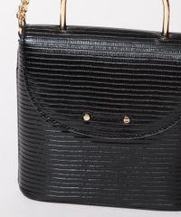 Bolsa-Feminina-Transversa-Cobra-com-Corrente-e-Alca-de-Metal-Preta-9915799-Preto_5
