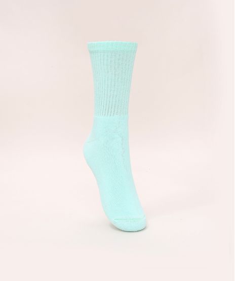 Meia-Feminina-Cano-Alto-Atoalhada-Verde-claro-9958262-Verde_Claro_1
