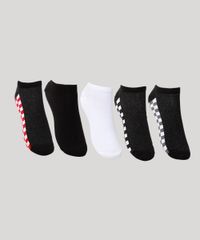 Kit-de-5-Meias-Feminino-Cano-Baixo-Estampado-Quadriculado-Multicor-9971033-Multicor_1