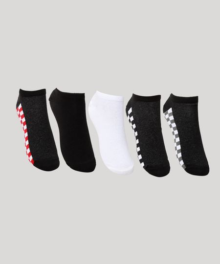 Kit-de-5-Meias-Feminino-Cano-Baixo-Estampado-Quadriculado-Multicor-9971033-Multicor_1 Kit-de-5-Meias-Feminino-Cano-Baixo-Estampado-Quadriculado-Multicor-9971033-Multicor_1