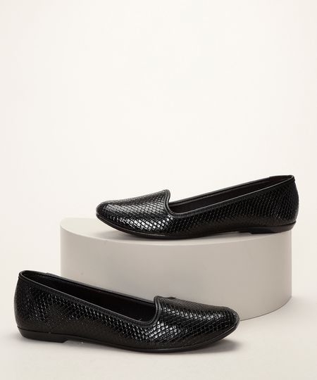 Sapatilha-Feminina-Moleca-Bico-Quadrado-Texturizada-de-Cobra-Preta-9972734-Preto_1