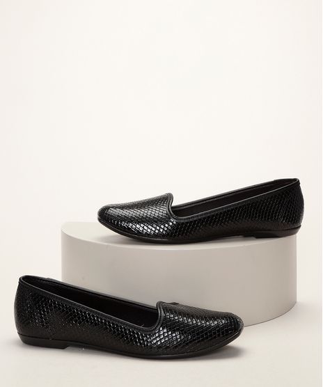 Sapatilha-Feminina-Moleca-Bico-Quadrado-Texturizada-de-Cobra-Preta-9972734-Preto_1